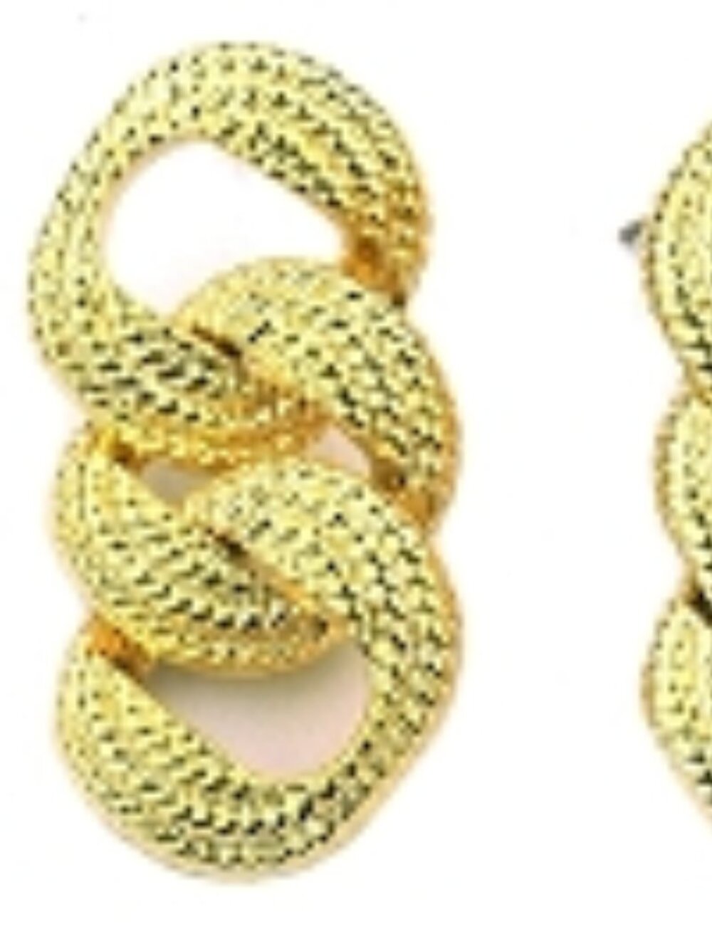 Designer Inspired New 3 Tier Gold Earrings